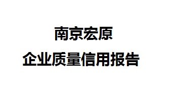 南京宏原-企業(yè)質(zhì)量信用報告